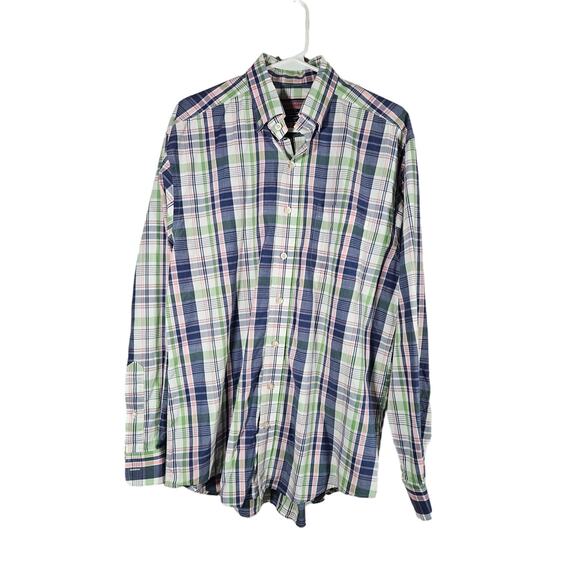 Vineyard‎ Vines Shep & Ian Murray Plaid Button-Down Shirt Size M 100% Cotton - Picture 1 of 6